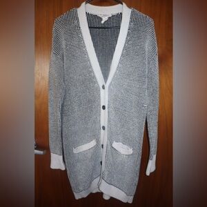 BCBGeneration Black and White Cardigan Sweater